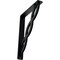 Ekena Millwork Loera Wrought Iron Bracket, (Single center brace), Powder Coated Black 1 1/2"W x 7 1/2"D x 10"H BKTM01X07X10SLO - alternate 1